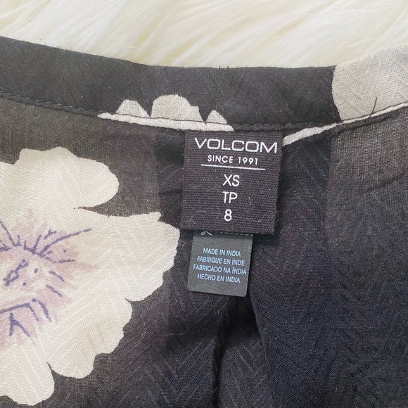 {Volcom} Slipnslide Floral Boho Blouse in Black - Women’s XS - Picture 5 of 6